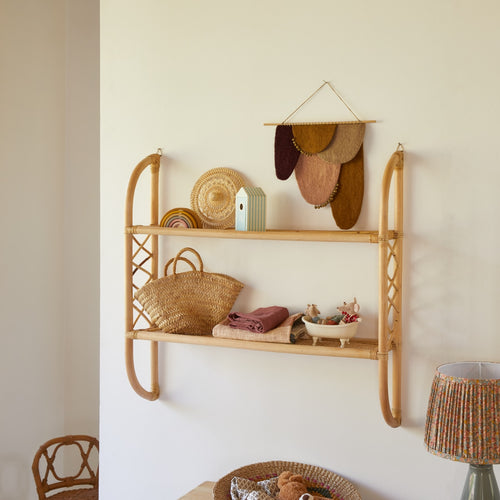 Tikamoon Rotan wandplank voor de kinderkamer - Naturel