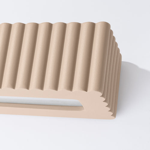 Sollux Lighting Wandlamp keramiek RIGATA taupe - 34x12x10cm