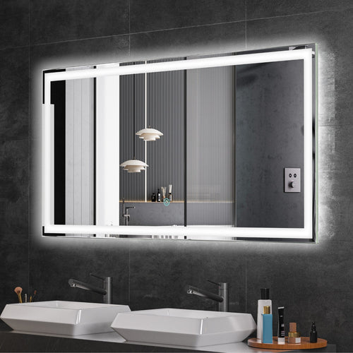 LOMAZOO badkamerspiegel Memphis - met LED verlichting - rechthoekig - 120 x 60 cm