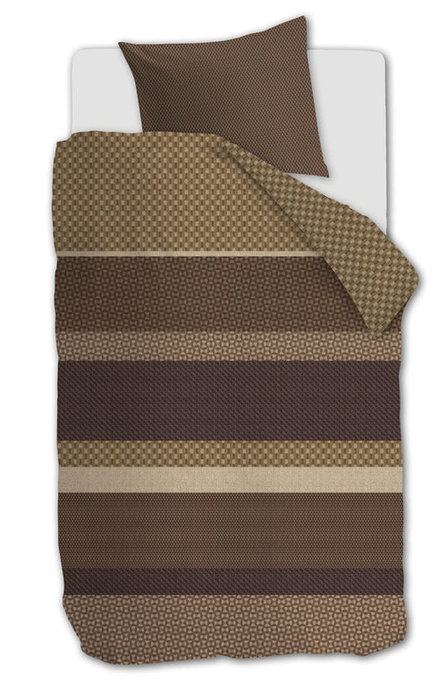 Beddinghouse Dekbedovertrek Fera - 140 x 200/220 cm - Bruin