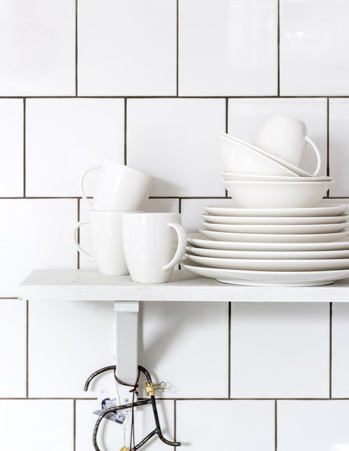 vtwonen - Basic - mokken set van 6 - porselein - wit - 275 ml