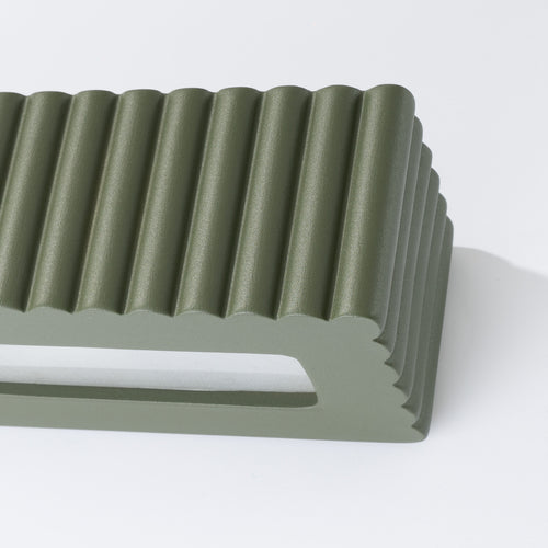Sollux Lighting Wandlamp keramiek RIGATA olijfgroen - 34x12x10cm