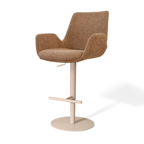 Nolon Niva-Eef tulp barkruk bruin blend verstelbaar - beige poten