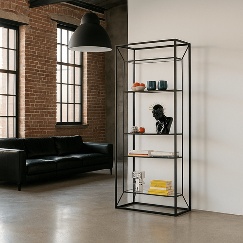 Kare Design Bookshelf Corinne 200x90cm zwart