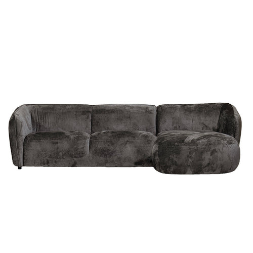 Giga Meubel Chaise Longue Bank Lille - 3-Zits - Rechts - Mokka - Stof - vtwonen shop