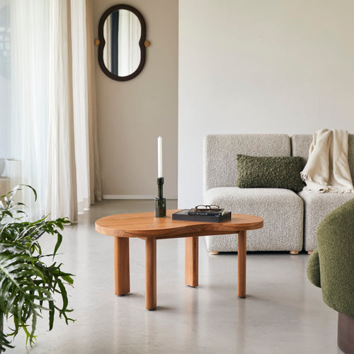 Tikamoon Salontafel in massief teak - Naturel