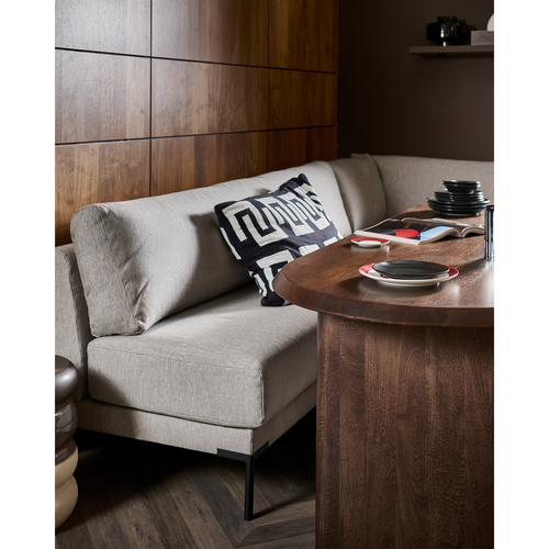 vtwonen eetbank element Couple - Polyester - Lichtgrijs - 73x200x80