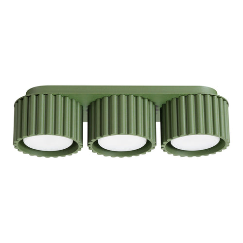 Sollux Lighting Plafondlamp AURA 3 olijfgroen Gx53 - 32,5x10x8cm