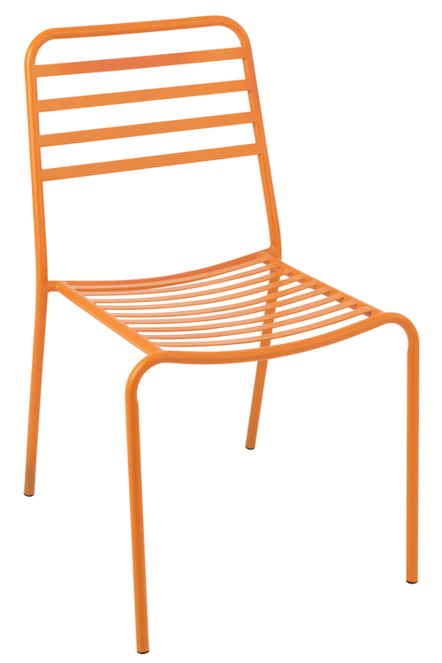J-Line decoratie - polyresin - gestreept/meta - oranje
