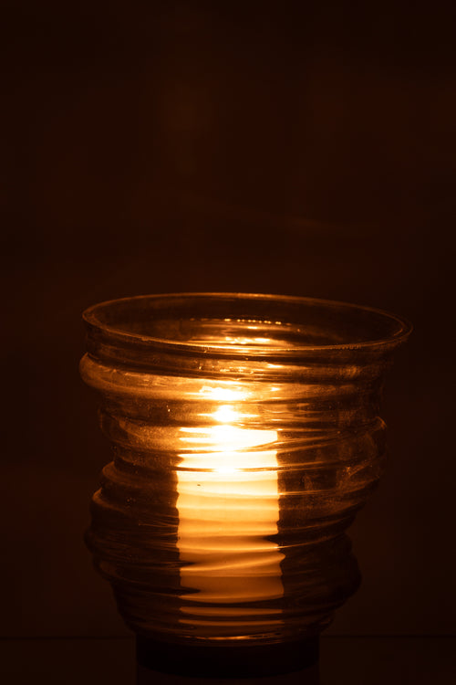 J-Line vaas Tornado - glas - groen - small - Ø 16 cm - vtwonen shop