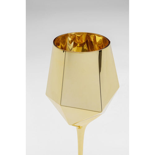 Kare Design Wijnglazen Diamond goud (4/Set)