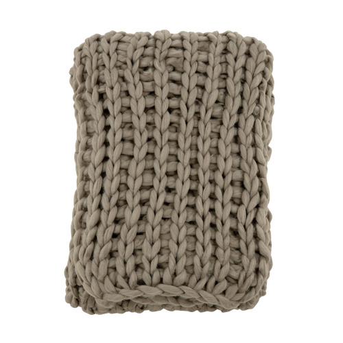 Nest living Verena Gebreide Plaid Bruin - 170 x 130 cm - vtwonen shop