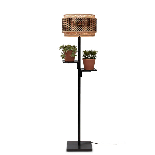 GOOD&MOJO vloerlamp Bhutan - bruin - Ø40cm - vtwonen shop