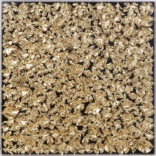 Kare Design Schilderij gouden bladeren 120x120cm