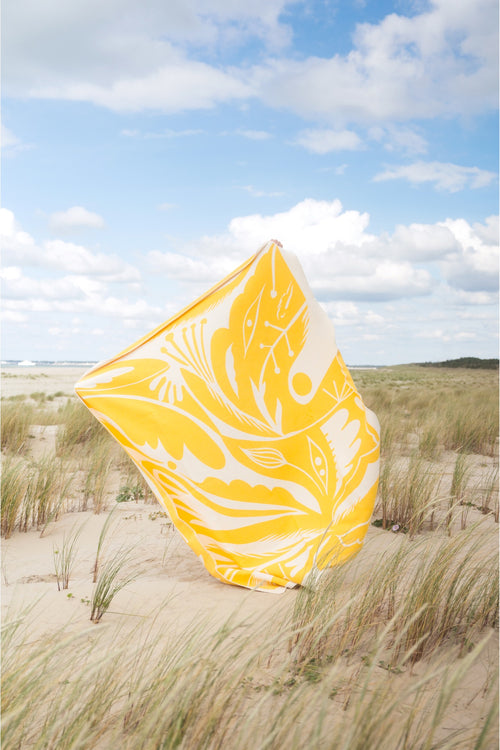 noo.ma LINO Katoenen deken - Yellow Mellow - vtwonen shop