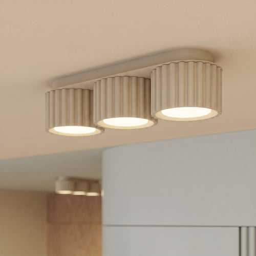 Sollux Lighting Plafondlamp AURA 3 beige Gx53 - 32,5x10x8cm