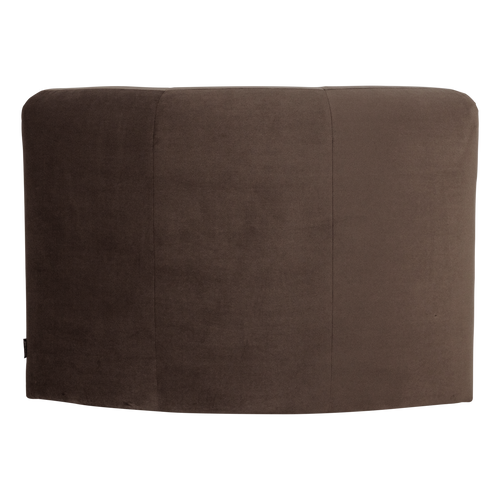 WOOOD eetbank hoek rugleuning Mojo Base - Velvet - Bruin - 83x80x80