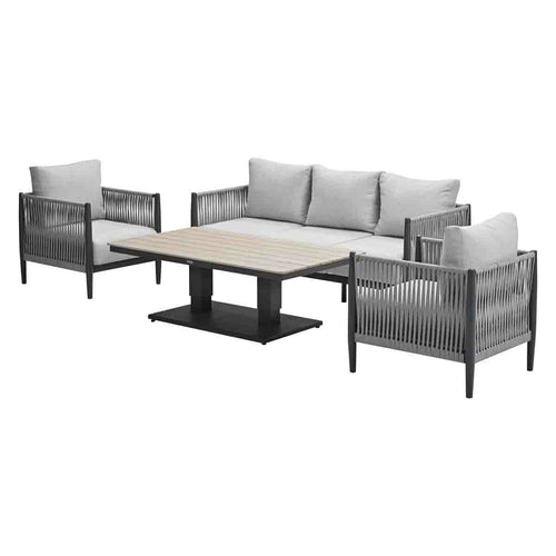 Garden Impressions loungeset Tavira - Brugge grey sand - 4-delig - vtwonen shop