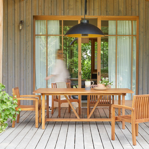 Tikamoon Alba - Tuinset in massief acacia met 4 stoelen - Bruin