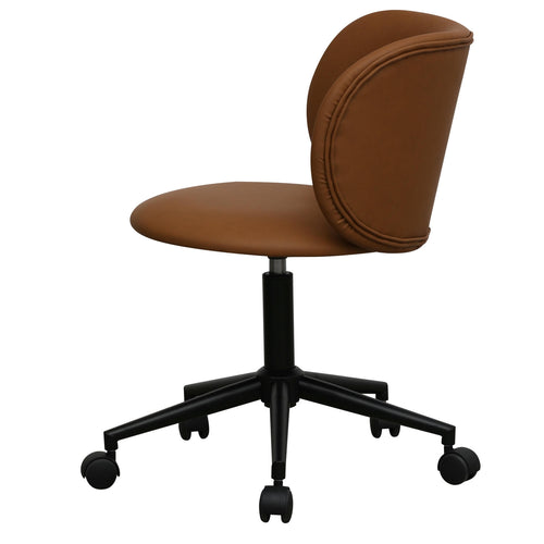 Furnhouse bureaustoel Bobo - Cognacbruin - Kunstleer - 56x57x71