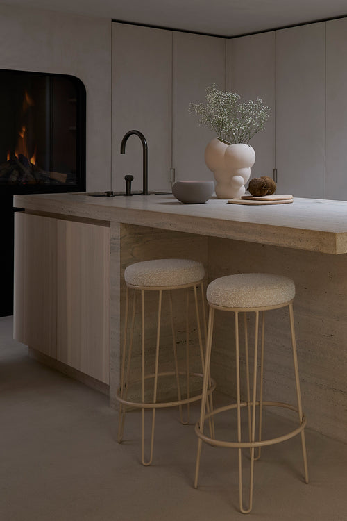 Light & Living barkruk ALICE - Ø14x73cm - wit