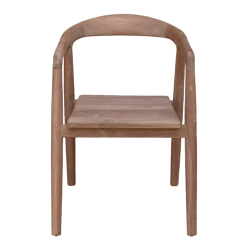 DÉJA Living Tuinstoel Lennox - Naturel Teakhout - Zithoogte 43cm - Set van 2 - vtwonen shop