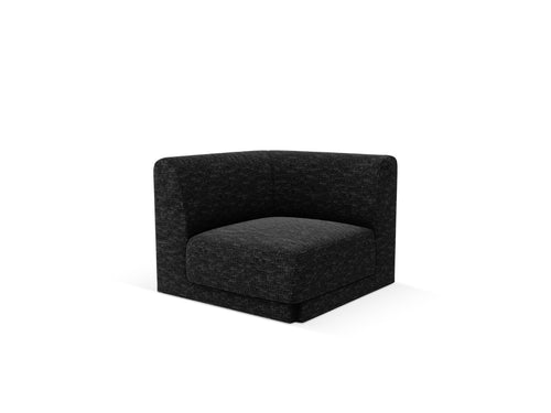 Micadoni Hoekmodule Miley structurele stof antraciet - 90x90x70cm