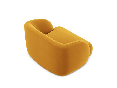 Micadoni Fauteuil Miley flueel, geel - 90x103x70cm