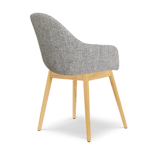 Nolon Nio-Mae eetkamerstoel grijs blend - houten onderstel