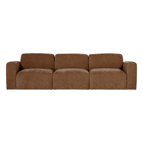 WOOOD 3-zits bank slub Umina - Chenille - Lichtbruin