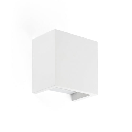 Faro Oslo - 1 Light Up & Down Wandlamp Wit Gips, G9