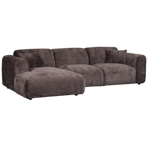 WOOOD chaise longue links Cloud - Chenille - Bruin - 80x280x165 cm - vtwonen shop