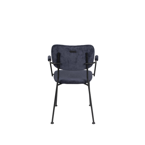 Zuiver Benson Eetkamerstoelen armleuning Donkerblauw - Set van 2 - vtwonen shop