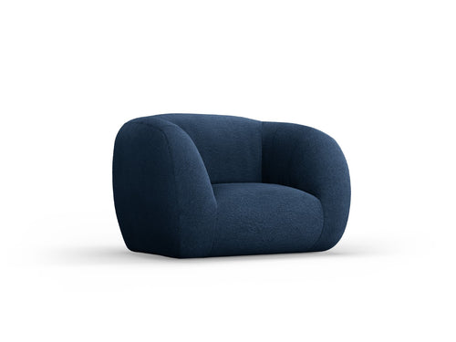 Cosmopolitan Design Fauteuil Essen boucle, donkerblauw - 95x130x86cm