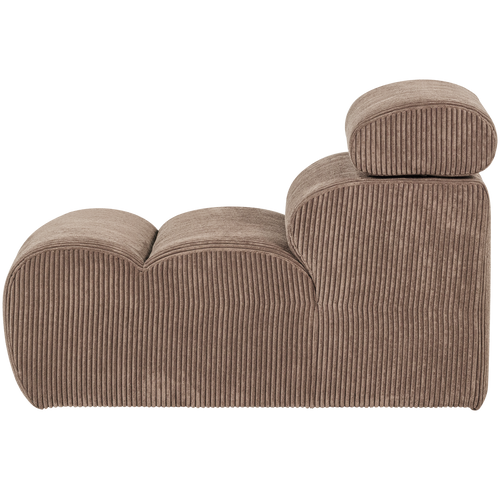 WOOOD 1-zits element bank Novi - Ribstof - Taupe - 86x82x113