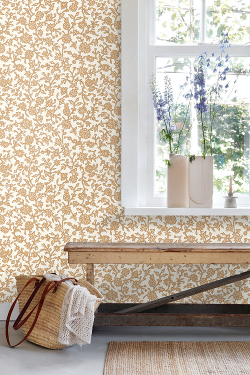 ESTAhome behang vintage bloemen bruin - 50 x 900 cm - 131520