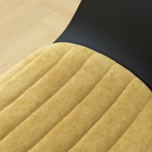 Nolon Nino-Liz barkruk zwart met warm oker zitkussen - zwart onderstel - 75 cm