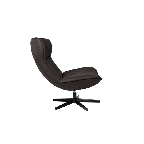 Housecraft living John Fauteuil Antraciet - Zwart - vtwonen shop