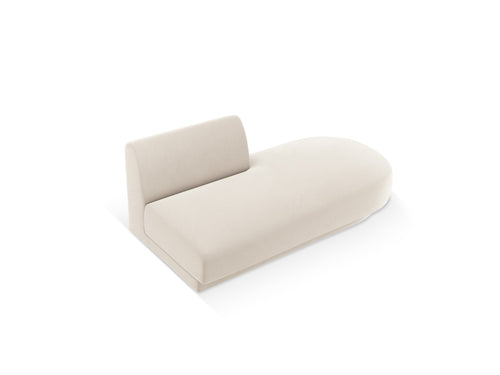Micadoni Module Miley 2-zits, flueel lichtbeige - 90x158x70cm