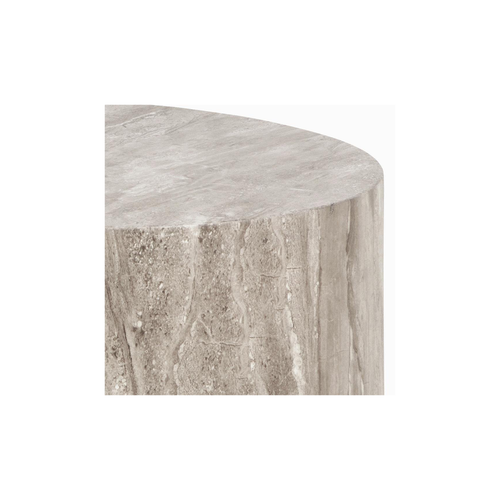 Rebellenclub Salontafel Gubbio - 58 x58 cm - Grijs Marmer Look - Set van 2 - vtwonen shop