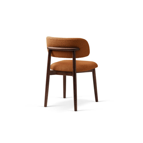 Set van 2 stoelen met gesp Evan boucle terracotta - 51x49.5x77cm