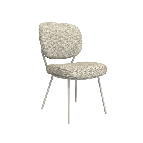 LABEL51 Eetkamerstoel Singapore - Naturel Bouclé - Set van 2 - vtwonen shop