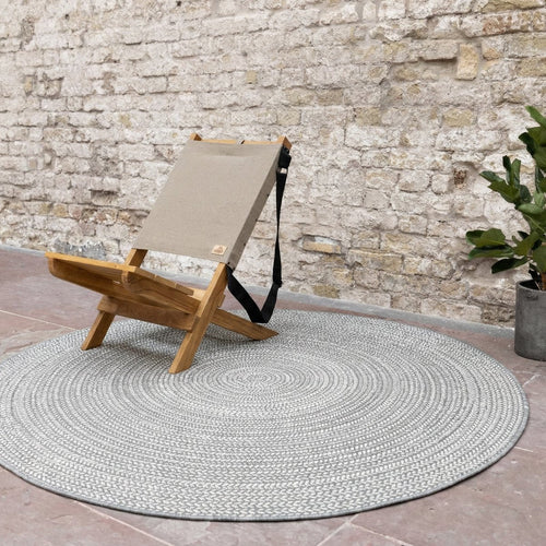 Rond buitenkleed Solid grijs - Interieur05