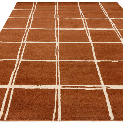 Vloerkleed Easy Living Albany Grid Rust Rug 80x150 cm - vtwonen shop