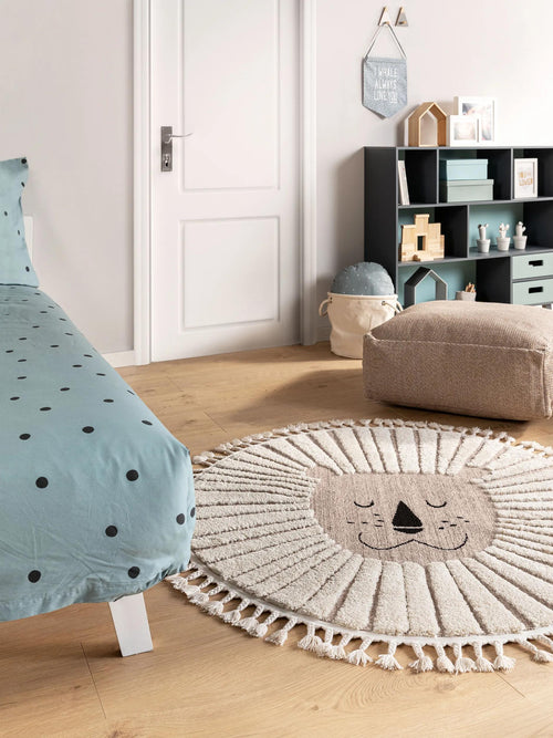 benuta kindervloerkleed Momo - beige - ø 120 cm