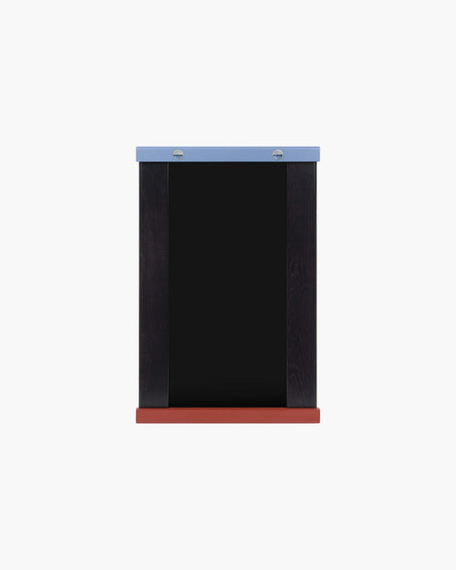 noo.ma Lun wandspiegel 75 x 50 cm - houten frame, Auburn Red & Frosty Blue