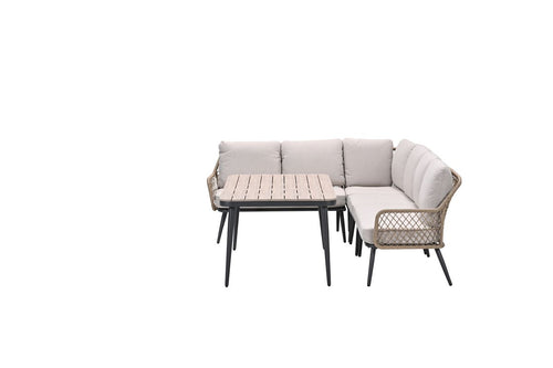 Allasio lounge-dining hoekset - 5-dlg. - c.black - desert sand - VW - vtwonen shop