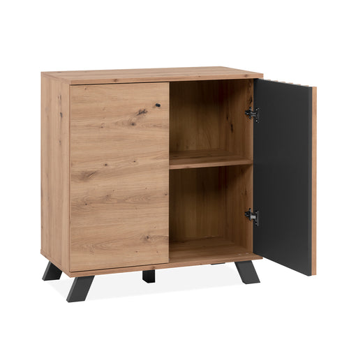 Calicosy - LUBLIN Dressoir 2 deuren - Licht hout - 40x80x85 cm