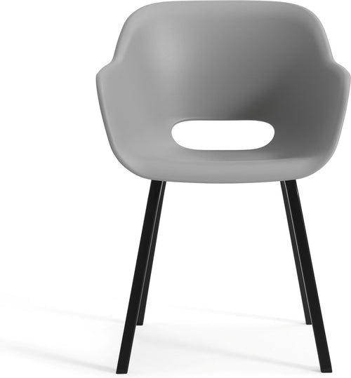 Keter Noa Tuinstoel - 2 stuks - 55x56,5x80cm - metalen frame - Grijs