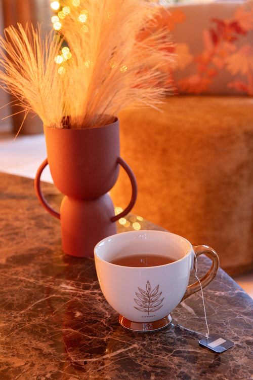 J-Line decoratie tak Plumeau - kunststof - oranje/roest - small - vtwonen shop